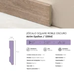 Zócalo Contramarco Atrim Epsilon Square 5 cm Roble Oscuro 2.44 m - Image 3