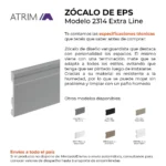 Zócalo de EPS Atrim Extra Line 100 mm PVC Cemento - Image 4