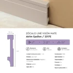 Zócalo Atrim Epsilon Line 7 cm Visón Mate 2.44 m - Image 8