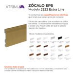 Zócalo de EPS Atrim Extra Line 100 mm PVC Oro Mate - Image 2