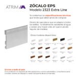 Zócalo de EPS Atrim Extra Line 100 mm PVC Plata Mate - Image 2