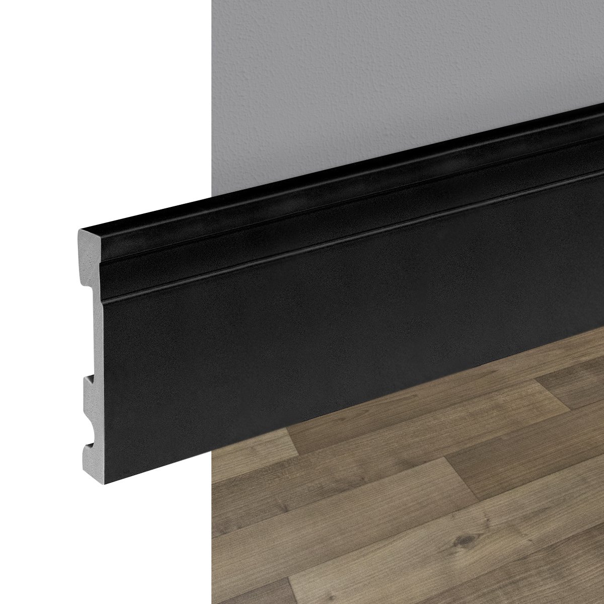 2324-01.jpg Zócalo de EPS Atrim Extra Line 100 mm PVC Negro Mate - Image 1