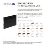 Zócalo de EPS Atrim Extra Line 100 mm PVC Negro Mate - Image 2