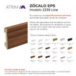 Zócalo de EPS Atrim Line 70 mm PVC Cacao Mate - Image 2