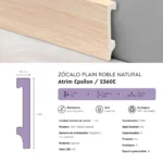 Zócalo Atrim Epsilon Plain 7 cm Roble Natural 2.44 m - Image 4
