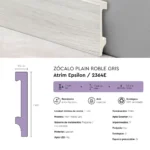 Zócalo Atrim Epsilon Plain 7 cm Roble Gris 2.44 m - Image 4