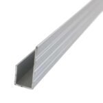 Perfil Jota 10 mm Aluminio Anodizado Plata Tira 2 m