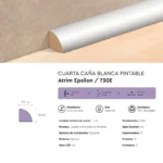 Zócalo Cuarta Caña Atrim Epsilon 1.5 cm Blanco Pintable 2.44 m - Image 5