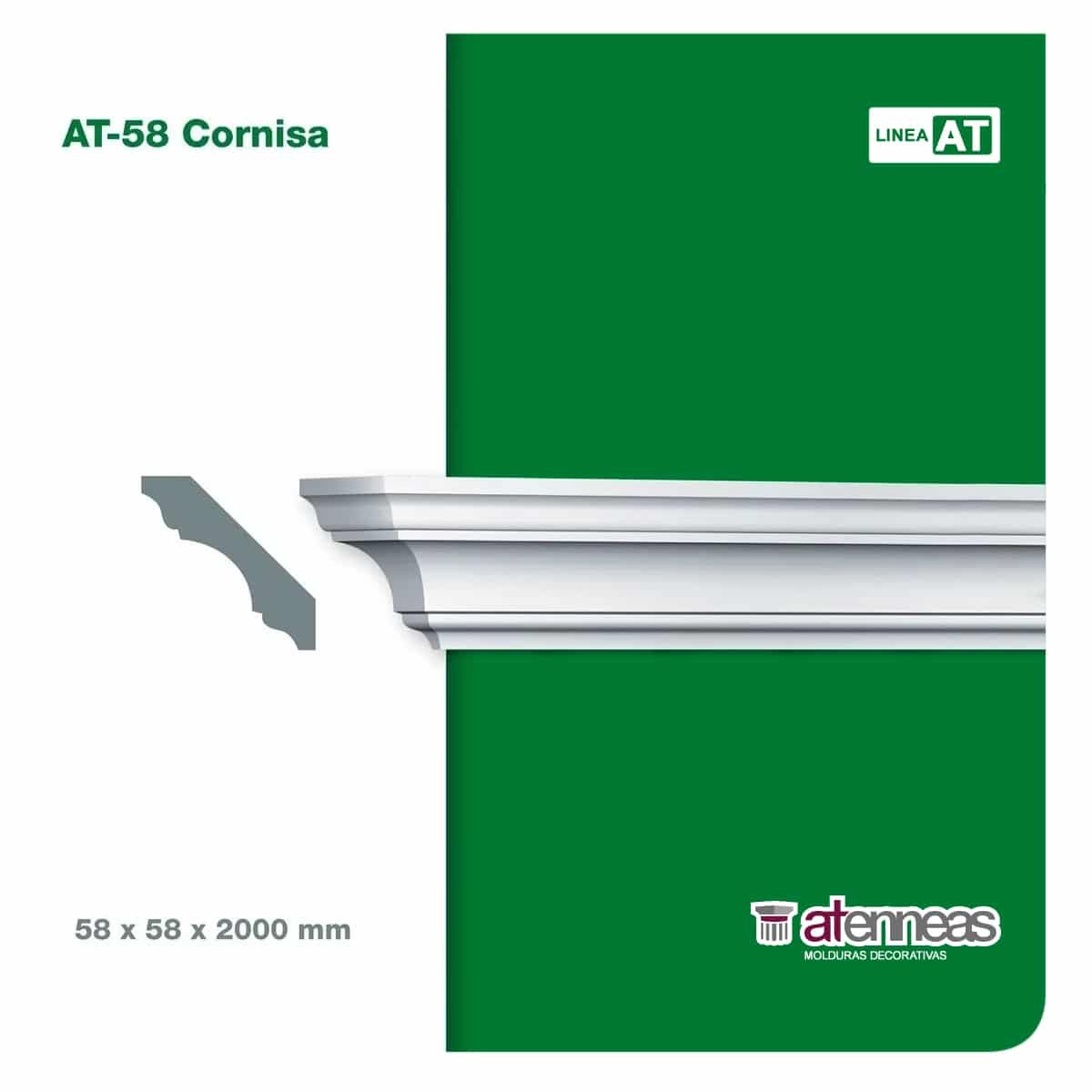 AT58_01P.jpg Moldura Atenneas AT-58 58x58 mm Poliestireno - Image 1