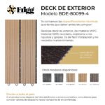 Baldosa Deck Frigg WPC 20 mm 30.5 x 30.5 cm Encastrable 0.09 m² - Image 5