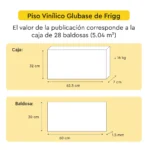Piso Vinílico Pegable Glubase Listón Granit 1.5 mm LVT Tránsito Comercial Frigg 5.04m² - Image 7