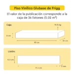 Piso Vinílico Pegable Glubase Listón Treca 2 mm LVT Tránsito Comercial Frigg 5.02m² - Image 8