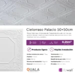 Placa Cielorraso Telgopor Palacio 50x50 cm Blanco - Image 6