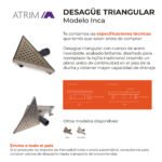 Desagüe Triangular Atrim Aqua Inca 25 cm Acero Inoxidable - Image 3