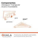 Desagüe Triangular Atrim Aqua Inca 25 cm Acero Inoxidable - Image 5