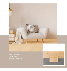 Zócalo de Pino Kflooring Moldurado 94 mm Natural - Image 5