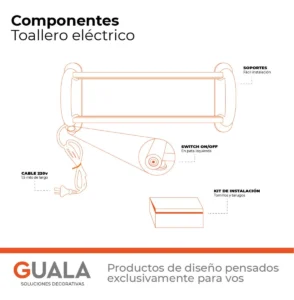 Toallero Eléctrico Atrim Coco 48x22 cm Acero Inoxidable - Image 4