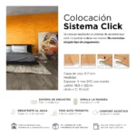 Piso Vinílico Kflooring AquaL  5.7 mm SPC Tránsito Comercial Intenso Click 2.257 m² - Image 4