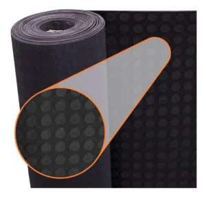 Piso de Goma Moneda Negro 3mm x m²