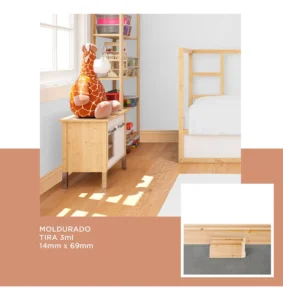 Zócalo de Pino Kflooring Moldurado 69 mm Natural - Image 5