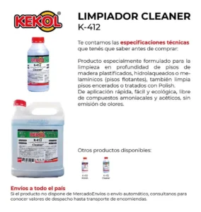 Limpiador para Pisos de Madera Cleaner Kekol Botella 1 l - Image 2