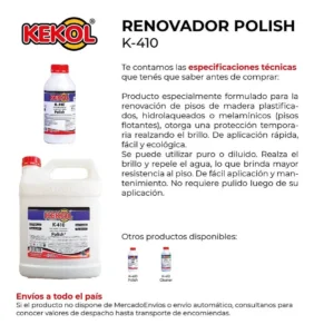 Renovador para Pisos de Madera Polish Kekol Botella 1 l - Image 2