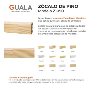 Zócalo de Pino Kflooring Curvo 45 mm Natural - Image 2