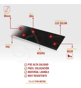 Nariz de Escalón Plegable Guala 85 mm PVC Negro 30 m - Image 3