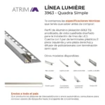 Guardacanto LED Quadra Simple Lumière Atrim 13 mm Aluminio Anodizado - Image 2