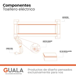 Toallero Eléctrico Atrim Cubic 48x22 cm Acero Inoxidable - Image 4