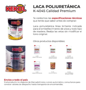 Laca de Base Solvente Lackol Kekol Lata 1 l - Image 2