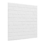 Placa 3D Autoadhesiva Classical Brick Blanco Revestimiento Lifewall 70x78 cm Pack x10 - Image 3