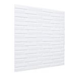 Placa 3D Autoadhesiva Oblique Brick Blanco Revestimiento Lifewall 70x78 cm Pack x10 - Image 3