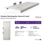 Estante Rectangular Lineal Atrim Embutible Esmerilado 30 cm - Image 4