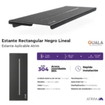 Estante Rectangular Lineal Atrim Aplicable Negro Mate 30 cm - Image 4
