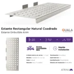 Estante Rectangular Cuadrado Atrim Embutible Esmerilado 30 cm - Image 4