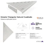 Estante Esquinero Triangular Cuadrado Atrim Aplicable Esmerilado 23 cm - Image 4