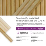 Terminación Inicial Wall Panel Dubai Euca EPS Mate 2.75 m - Image 4