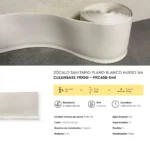 Zócalo Sanitario Plano Blanco Hueso CleanBase Frigg 6.5 cm 5m - Image 5