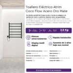 Toallero Eléctrico Atrim Flow Coco 60x50 cm Oro Mate - Image 4