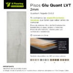 Piso Vinílico Kflooring Gris GluQuant  2.3 mm LVT Tránsito Comercial Pegable 4.51m² - Image 4