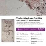 Revestimiento Pared Lifewall Vinilanato Luxe Jupiter PVC UV Simil Mármol 122x260cm - Image 5