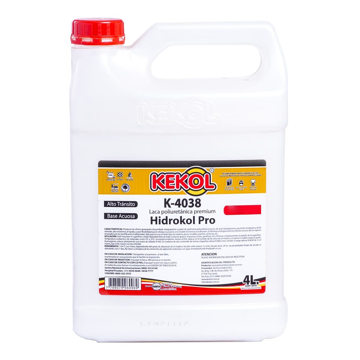 K4038-01.jpg Laca Acuosa Hidrokol Pro Kekol Bidón 10 l Satinado - Image 1