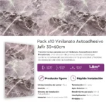 Vinilanato Autoadhesivo Decorativo 30x60 Jafir Pack x 10 Lifewall 1.8 m² - Image 7