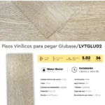 Piso Vinílico Pegable Glubase Listón Treca 2 mm LVT Tránsito Comercial Frigg 5.02m² - Image 7