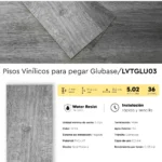 Piso Vinílico Pegable Glubase Listón Vintre 2 mm LVT Tránsito Comercial Frigg 5.02m² - Image 7