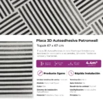Pack x10 de Placas 3D Autoadhesivas Lifewall 67x67 cm Polietileno Expandido Patronwall Topak 4.4m² - Image 6