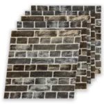 Placa 3D Autoadhesiva Classical Brick Plomo Revestimiento Lifewall 70x70 cm Pack x10