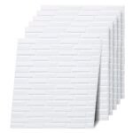Placa 3D Autoadhesiva Oblique Brick Blanco Revestimiento Lifewall 70x78 cm Pack x10
