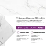 Caja Vinilanato Decorativo Autoadhesivo 60x120 Mármol Calacata 10.8 m² - Image 5
